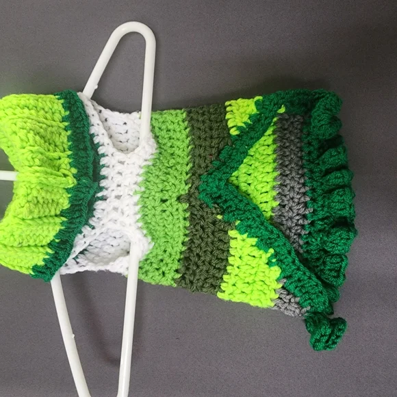 Green Striped Dog Sweater - Picture 2 of 8